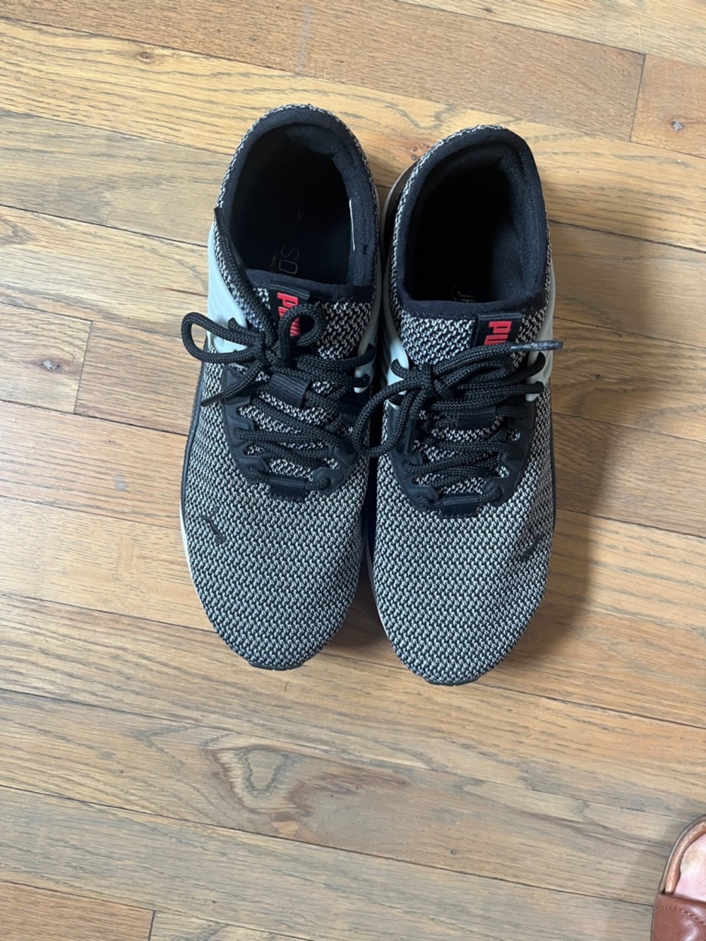 Men's Black and Gray Knit Athletic Sneakers Puma